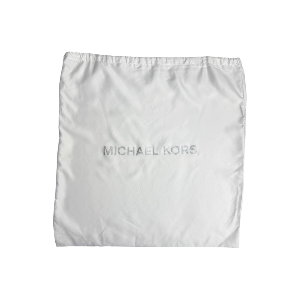 Michael Kors Large White Drawstring Silver Logo Handbag Dust Bag